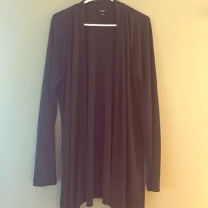 Talbots black knit jersey stretch cardigan
